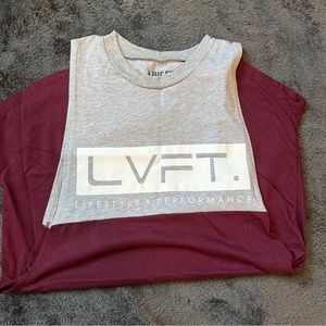 LVFT Gray and Maroon Tanks Size Small